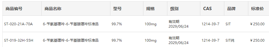 6-芐氨基嘌呤-6-芐基腺嘌呤標準品